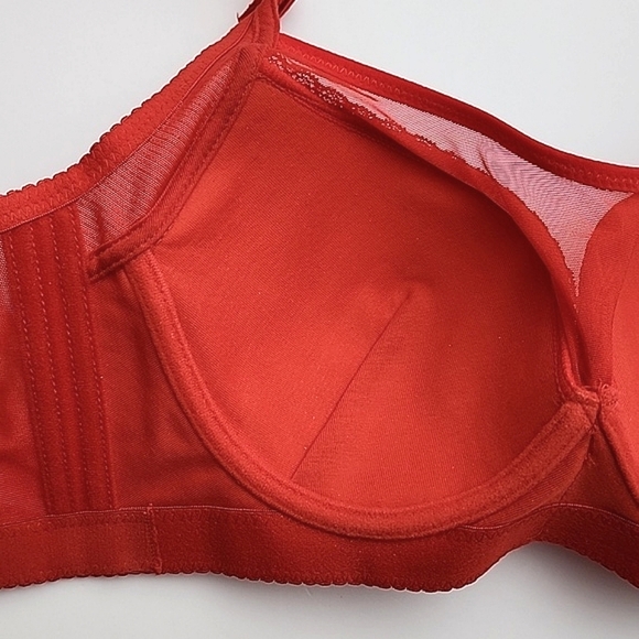 ⭐️2/$30⭐ Women Sexy Lace Brassiere Push Up Intimates Bra Tops Lingerie Red Sz 38 - Picture 7 of 16